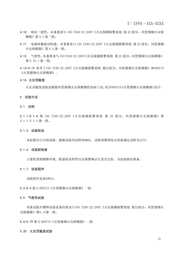 關(guān)于對(duì)《風(fēng)管感煙火災(zāi)探測(cè)器》（征求意見(jiàn)稿）征求意見(jiàn)的函